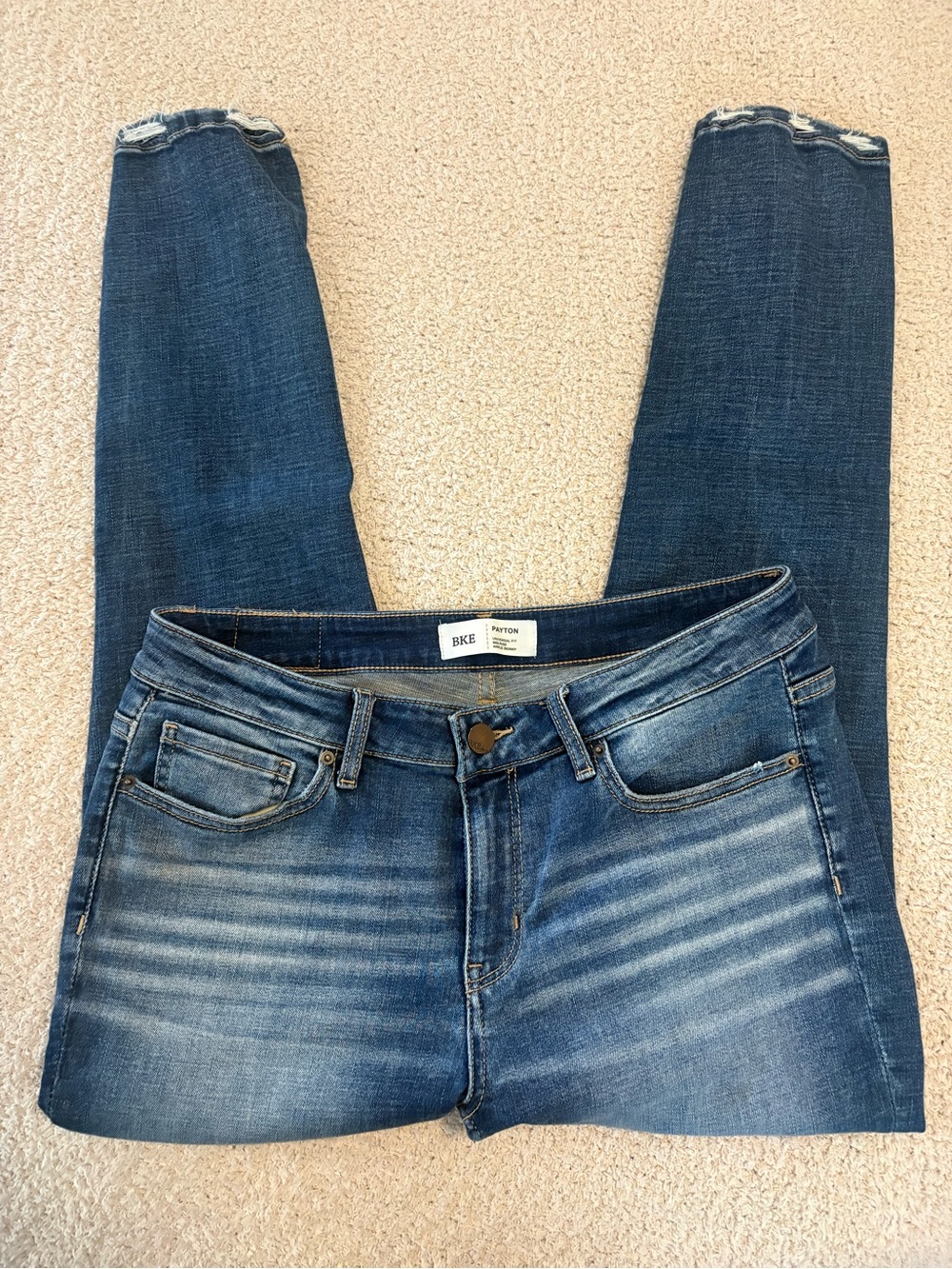 BKE Women's PAYTON Skinny Jeans in Dark Blue Wash - Picture 3 of 5
